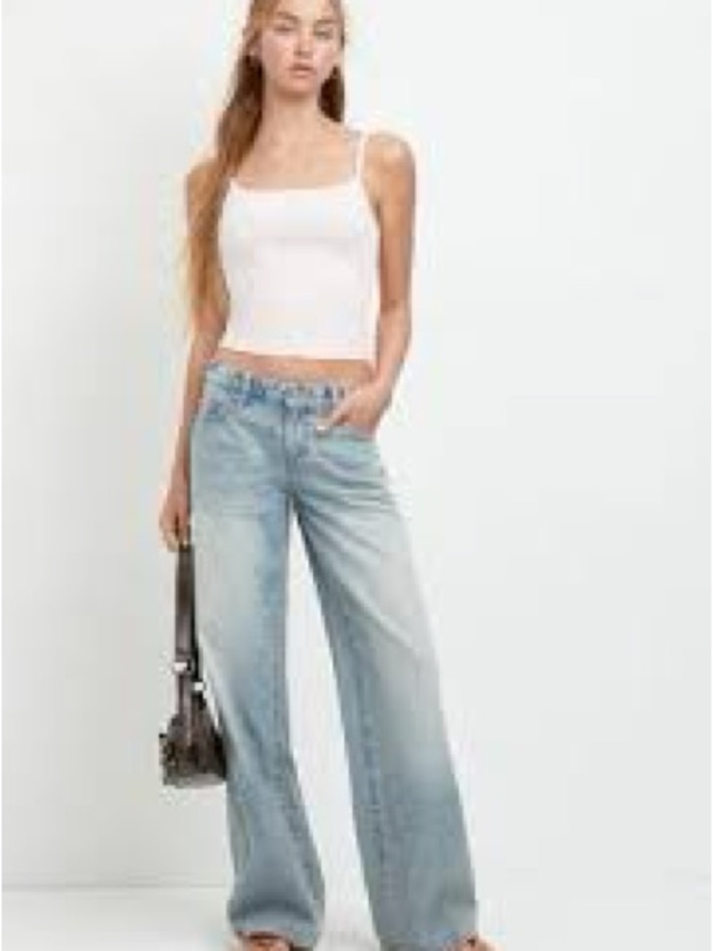 PacSun Women's Light Blue Wide Leg Jeans